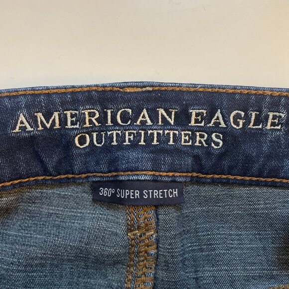 Distressed Dark Wash Skinny Jeans/Jeggings - Picture 5 of 6